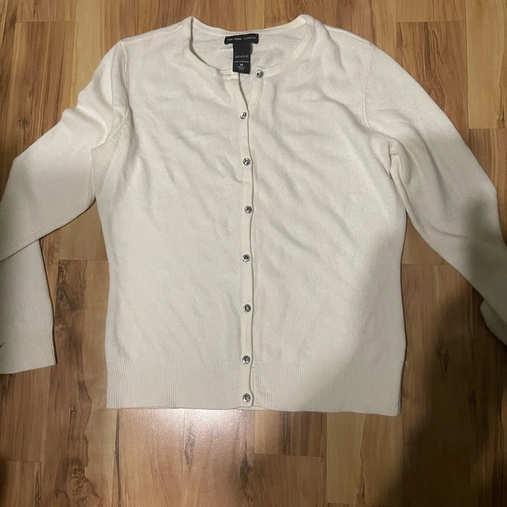 New York & Company Ivory Knit Sweater - Picture 2 of 4